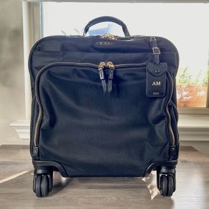 TUMI Black Nylon Oslo Compact Carry-On 4-Wheel Spinner